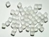 50 8mm Diagonal Hole Matte Crystal Cube Beads